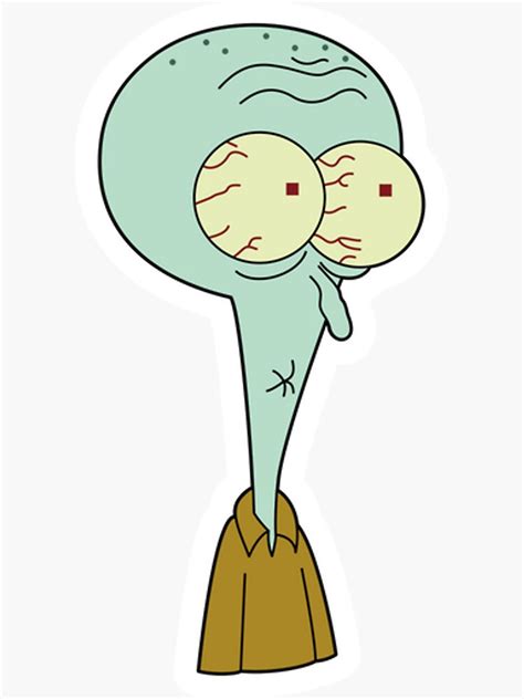 "SpongeBob Shocked Squidward" Sticker for Sale by kylebarr19 | Redbubble