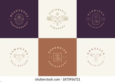 Magic Logos Emblems Design Templates Set Stock Vector (Royalty Free ...