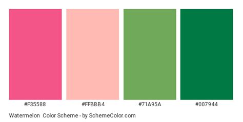 Watermelon Color Scheme » Green » SchemeColor.com