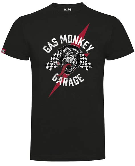 Front & Rear Print Colour: Black 100% Cotton Official Gas Monkey Garage ...