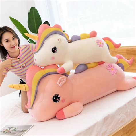 Kawaii Plush Rainbow Unicorn Toy, Giant Stuffed Unicorn Plush for Kids ...