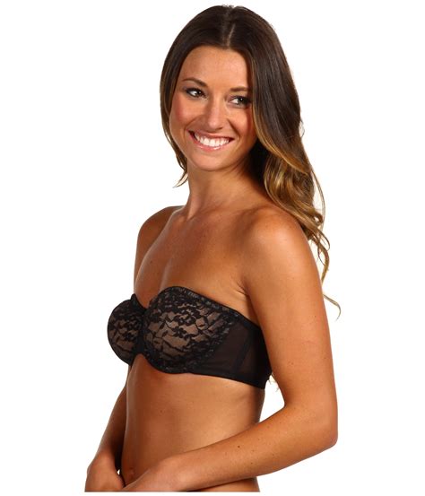 Dkny Signature Lace Unlined Strapless Bra in Black | Lyst