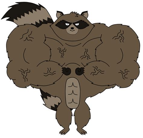 Random Buff Raccoon Flexing by NitroactiveStudios on DeviantArt