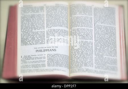 Bible - Letter of Paul to the Philippians Stock Photo: 65636759 - Alamy