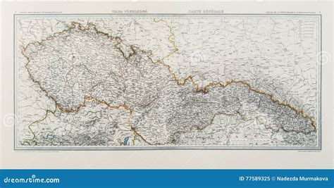 Map of the Czechoslovak Republic from 1935 Stock Image - Image of czechoslovak, morava: 77589325