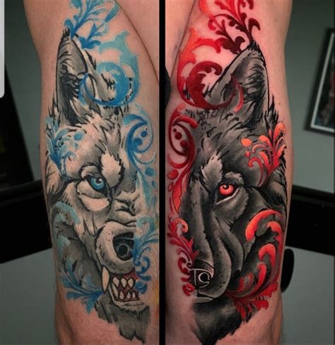 Cool Fire Wolf Tattoo References | Wolf tattoo sleeve, Wolf tattoos for ...