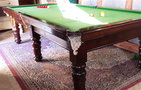 9ft antique mahogany billiard table