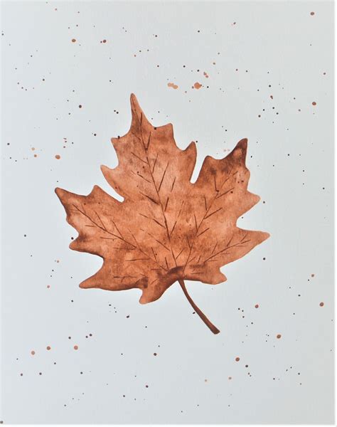 Fall Leaf Watercolor Fall Leaf Painting Maple Leaf Watercolor Maple ...