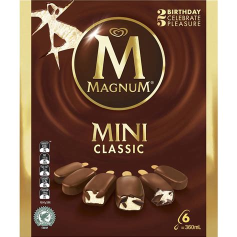 Magnum Mini Ice Cream Classic 6pk 360ml | Woolworths