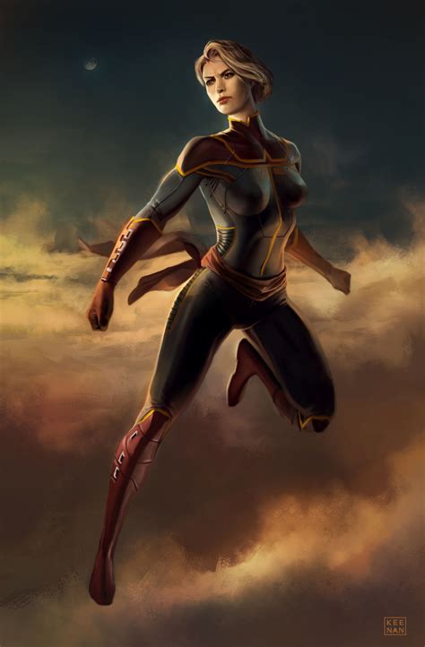 [Fan-Art] Captain Marvel by Dave Keenan : r/comicbooks