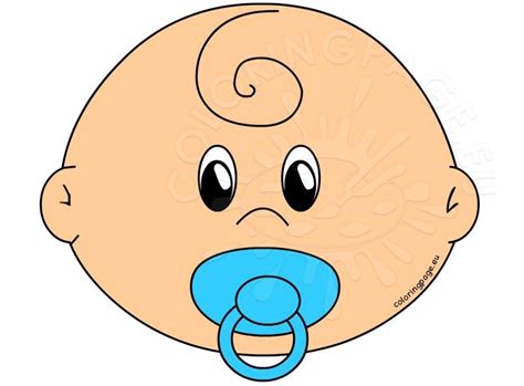 Baby Face With Pacifier Template Coloring Page - vrogue.co