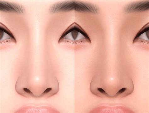 the woman's face is shown with three different types of eyes and nose ...