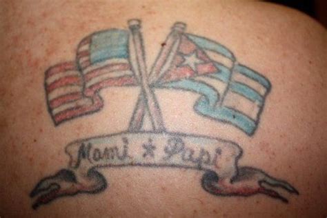 Cuban and American Flag Tattoo Design