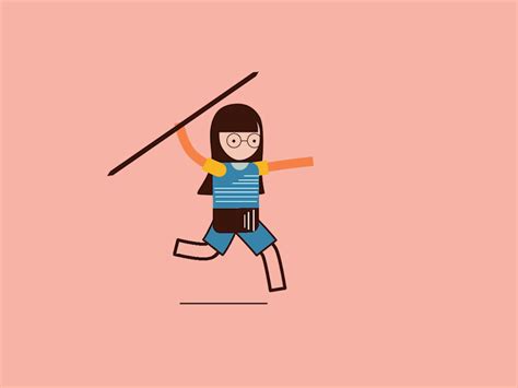 Throwing a javelin by 极植 on Dribbble