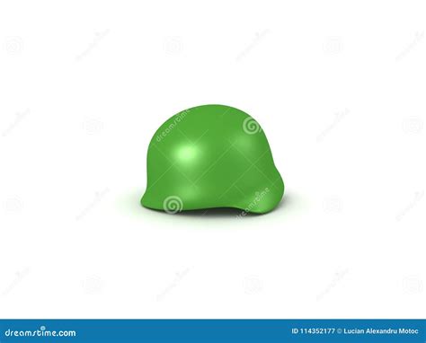 3D Illustration of Green Army Helmet Stock Illustration - Illustration ...