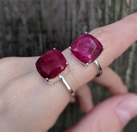 Large Natural Ruby Ring Raw Ruby Ring Genuine Ruby Gemstone - Etsy UK