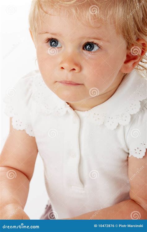 Baby girl portrait stock photo. Image of cheerful, adorable - 10472876