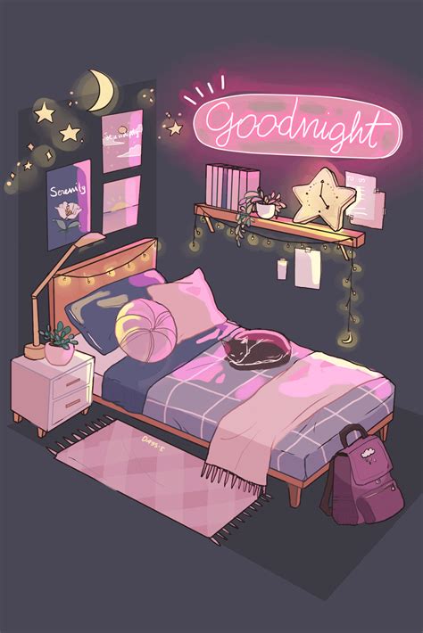 Good Night Images | Top Good Night Greeting Image | Cute art, Bedroom art, Art room