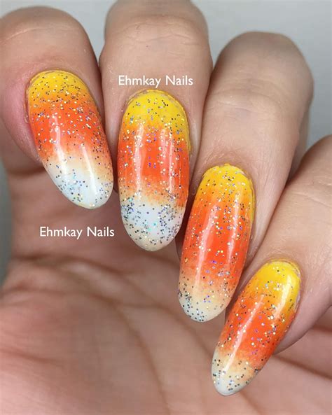 ehmkay nails: 13 Days of Halloween: Candy Corn Nail Art