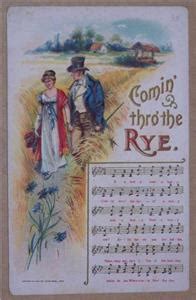 UNUSED 1908 CHAS. ROSE POSTCARD, COMIN' THRO' THE RYE SONG, ROBERT BURNS POEM | eBay