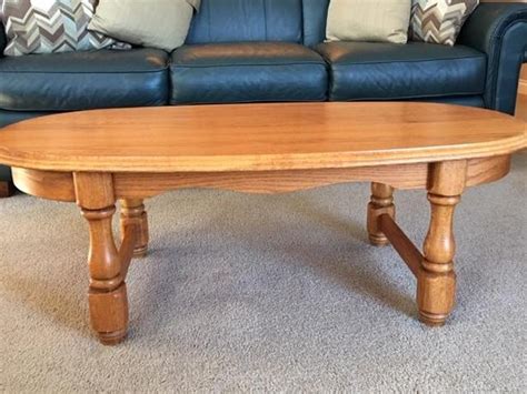 Solid Oak Coffee Table And End Tables - Woodshine Side Table Small Round Solid Wood Sofa Table ...