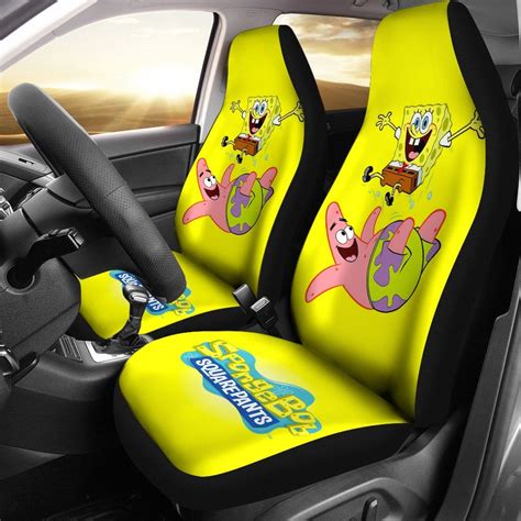 Funny Spongebob Car Seat Covers For Fan LT04 – Gear Wanta | Carseat ...