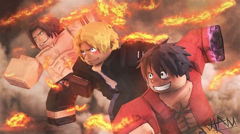 Roblox One Piece Luffy, Sabo and Ace GFX, Hamid Hamid on ArtStation at ...