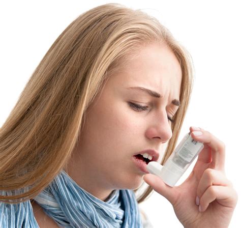 21817831 - young woman using an asthma inhaler as prevention Asthma Inhaler, Asthma Relief ...