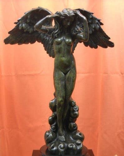 Extraordinary Art Deco Gothic Angel Bronze Statue After Adolph Alexander Weinman: Descending ...