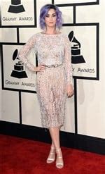 Katy Perry Wears A See Thru Dress To The Grammys