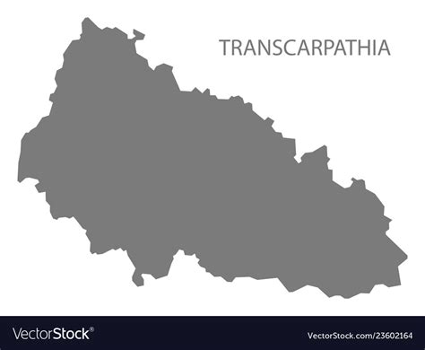 Transcarpathia ukraine map grey Royalty Free Vector Image