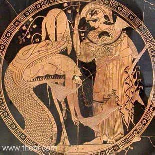 Greek Mythology: The Drakon Kholkikos (or Colchian Dragon) was an ever-wakeful… | Ancient greek ...