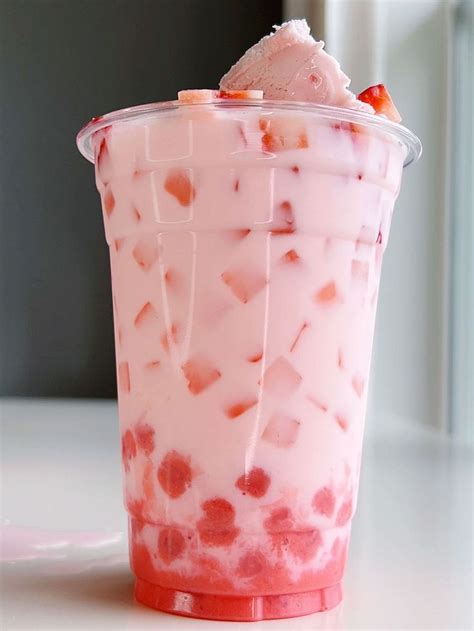 Cornstarch Boba Recipe - Strawberry Ice Cream Boba Drink | Recipe | Bubble tea recipe, Boba ...