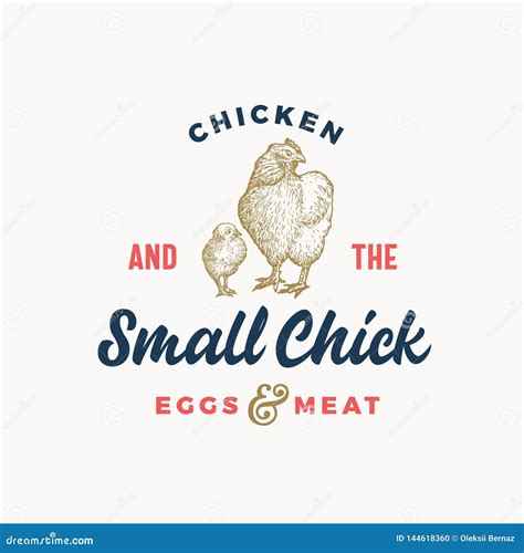 Eggs and Fresh Poultry Abstract Vector Sign, Symbol or Logo Template. Hand Drawn Sketch Chicken ...