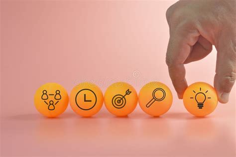 Table Tennis Ball with Business Strategy and Action Plan Symbols Stock Image - Image of ...