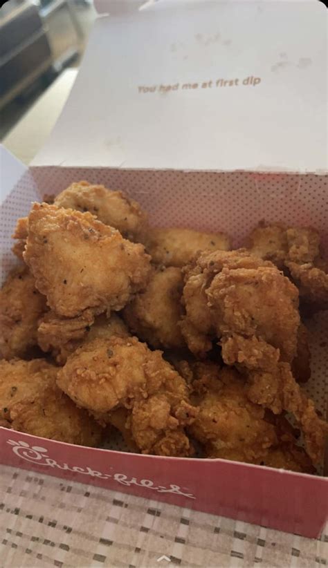 I requested spicy chicken nuggets on the chick fil a app. Actually got ...