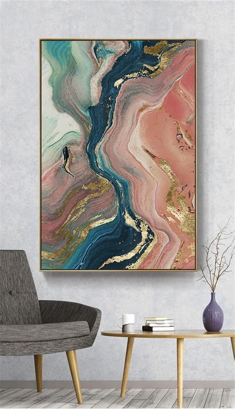 Colorful Handmade Gold Foil Acrylic Liquid Painting Printable, High Quality Background. Marbling ...