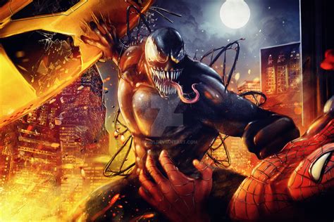 Venom vs. Spider Man by AS001 on DeviantArt