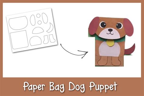 Paper Bag Dog Puppet Template - Printable Calendars AT A GLANCE