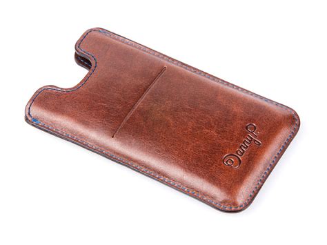 Leather iPhone 5/5s/SE case dark brown by Danny P.