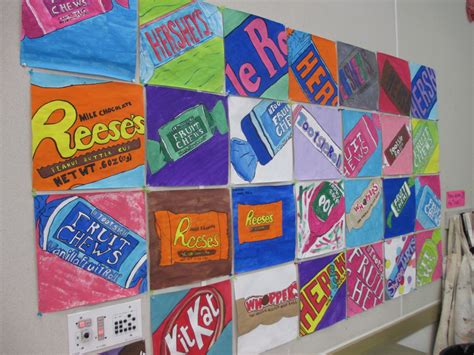 Pop Art Candy Paintings - ART AT HILLSIDE MIDDLE SCHOOL!