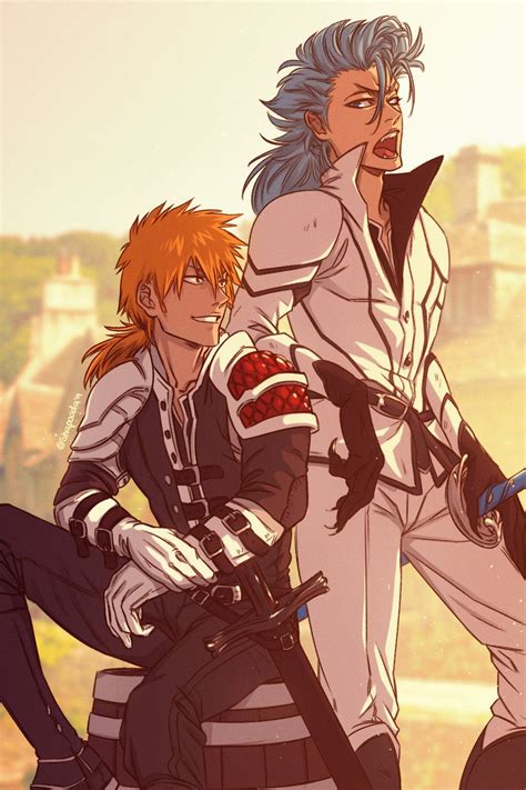 [Fan art] AU Ichigo & Grimmjow @shapooda : bleach