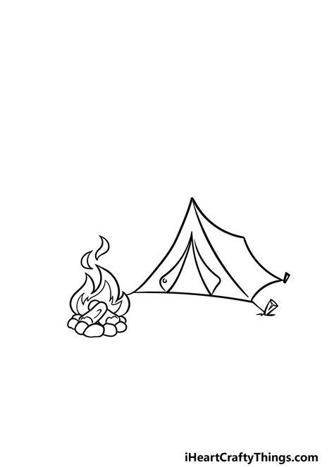 How To Draw A Camping Tent