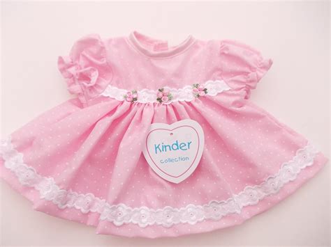 BNWT Kinder Baby Girls Clothes Reborn Newborn Premature Pretty Pink Rosebud Dress: Amazon.co.uk ...