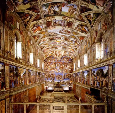 The Sistine Chapel with frescos by the greatest Renaissance artists