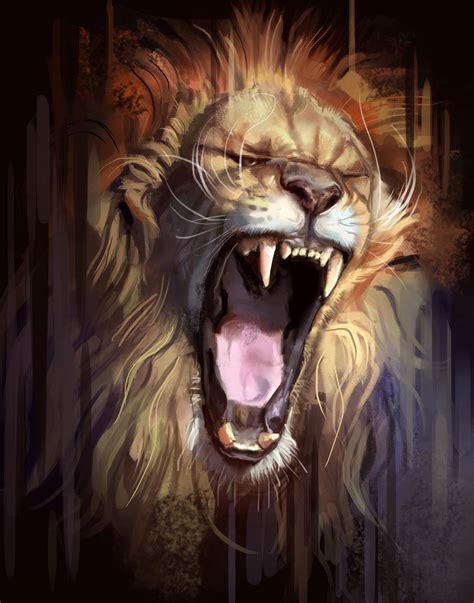 Angry Lion by TehChan Fantasy Artwork, Dark Fantasy Art, Lion Painting, Digital Painting, Lion ...