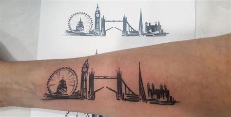 My London Skyline Tattoo | Skyline tattoo, London skyline tattoo, Tattoos