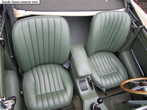 E-Type Jaguar Series 1.5 Suede Green Interior Trim | E type