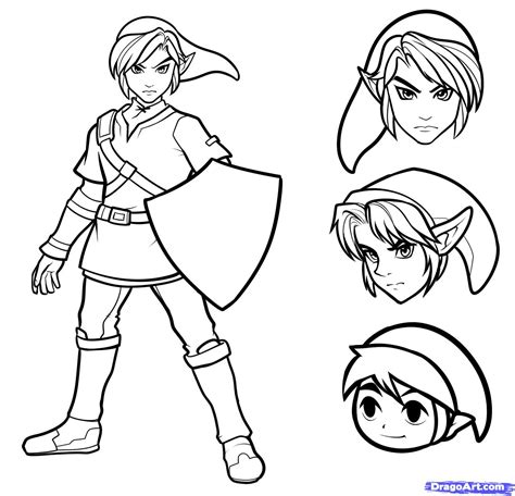 Zelda Link Drawing at GetDrawings | Free download