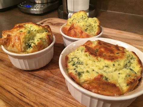 Breakfast Souffle with spinach and artichoke (Panera Bread Style ...